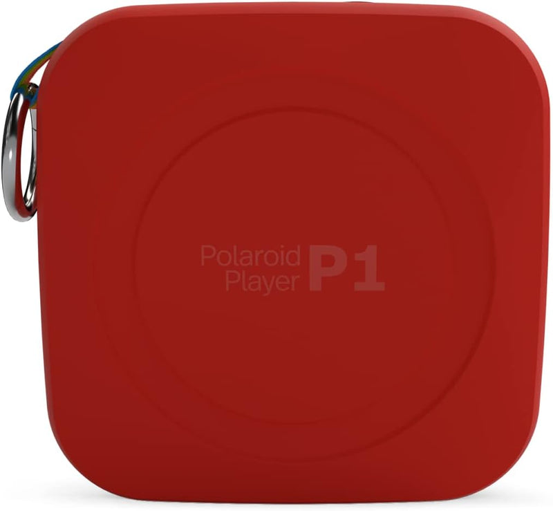 Polaroid P1 Music Player (Red) - Super Portable Wireless Bluetooth Speaker Rechargeable with IPX5 Wa