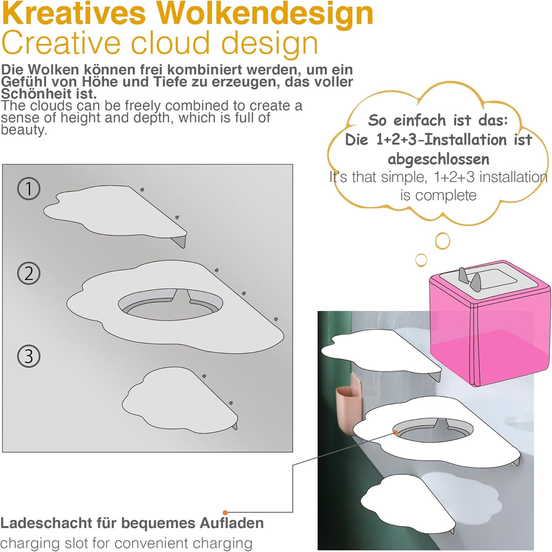 Wolkenform Tonie Regal vollständig magnetisches Toniebox Regal für mehr als 60-70 Figuren + Box Toni