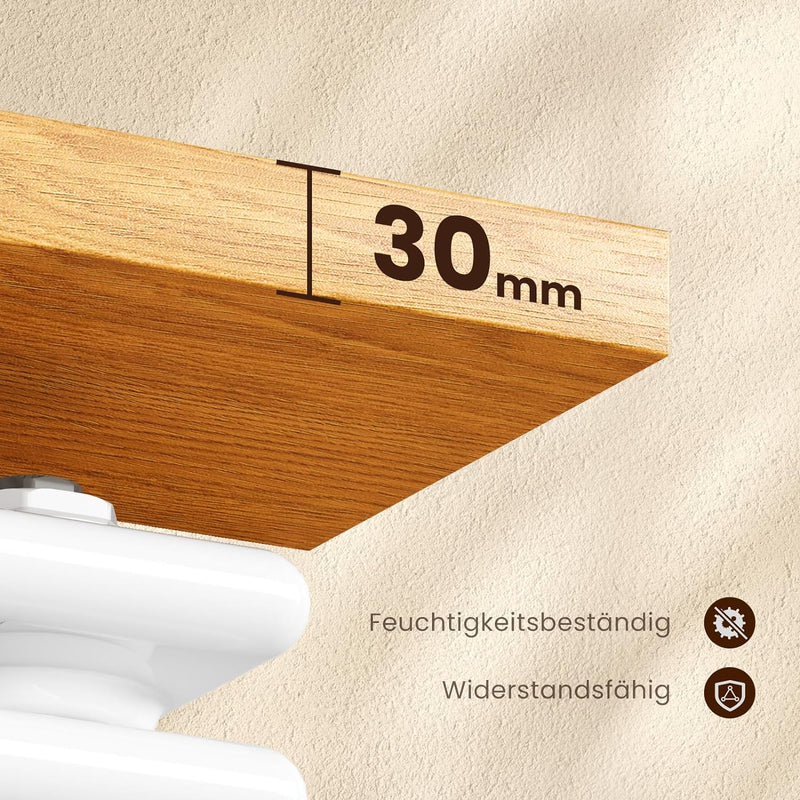 EMKE Heizkörper mit Heizkörperregal 850x480 mm - Design Heizkörper Horizontal Doppellagig mit prakti