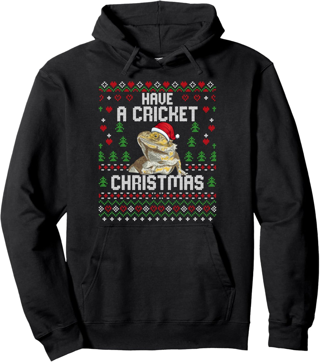 Cricket-Weihnachtspullover mit Bärten-Drachen-Motiv Pullover Hoodie