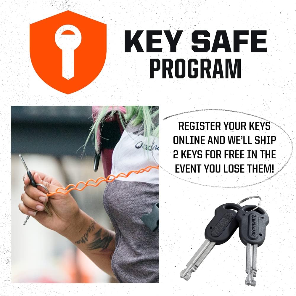 Kryptonite Kryptolok Mini-7 12,7 mm U-Lock Fahrradschloss mit FlexFrame-U Halterung, Unisex-Erwachse