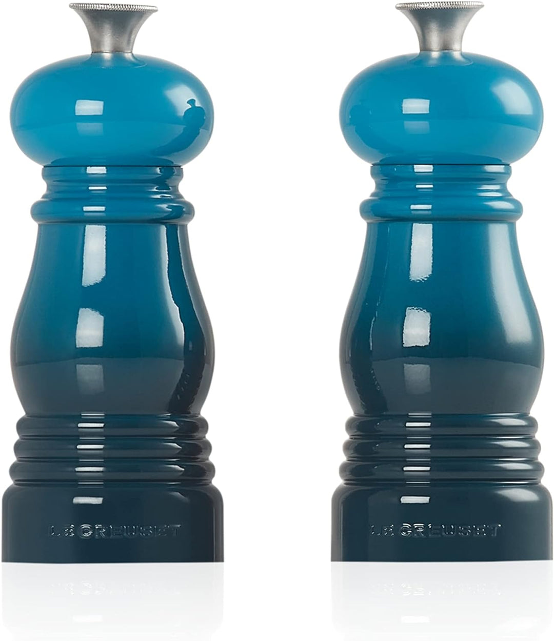 Le Creuset Kleines Mühlenset, Salz- und Pfeffermühle, ABS-Kunststoff, Je 5 x 5 x 12,1 cm, Keramik-Ma