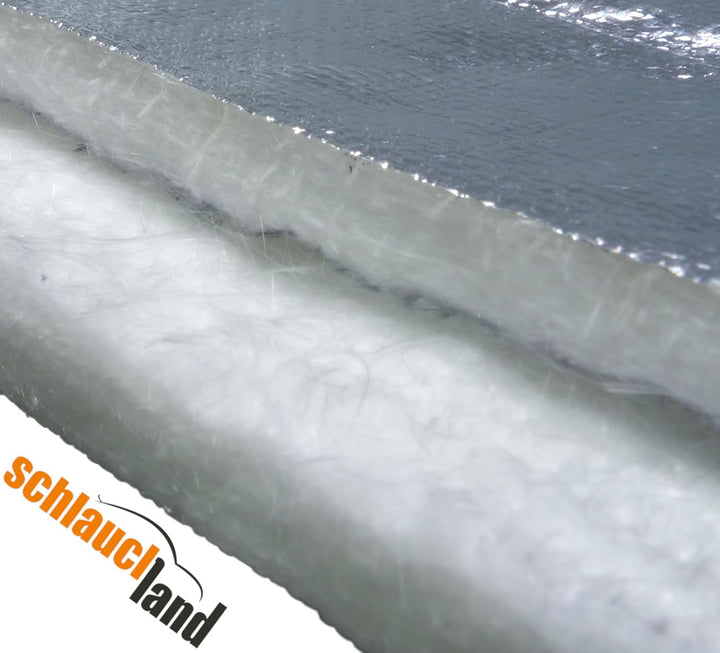 Hitzeschutzmatte 10mm Alu-Keramik 1,0m x 0,5m *** Turbo Auspuff Krümmer Isoliermatte Hitzeschutzfoli