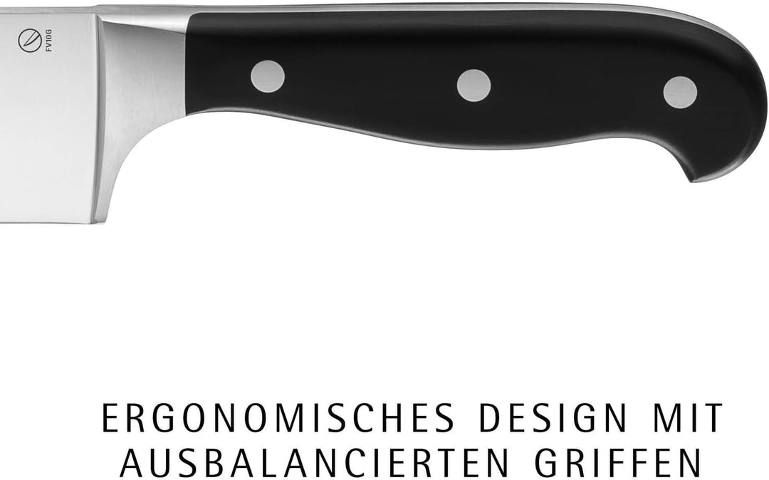 WMF Spitzenklasse Plus Messerblock mit Messerset 6teilig Made in Germany, 5 Messer geschmiedet, Eich