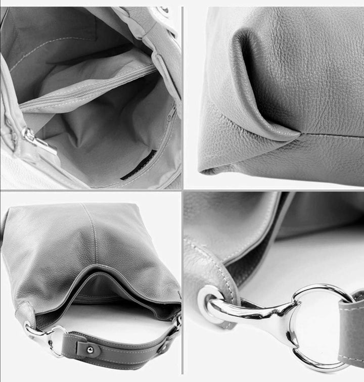 AmbraModa GL033 - Damen echt Ledertasche Handtasche Schultertasche Henkeltasche Beutel, Avocadogr&amp;