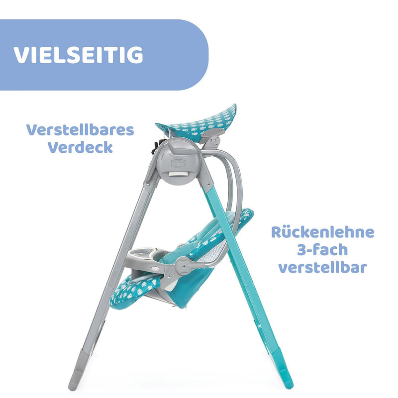 Chicco Polly Swing Up Elektronische Babywippe von Geburt bis 9 Kg, Verstellbare Babyschaukel und Aut