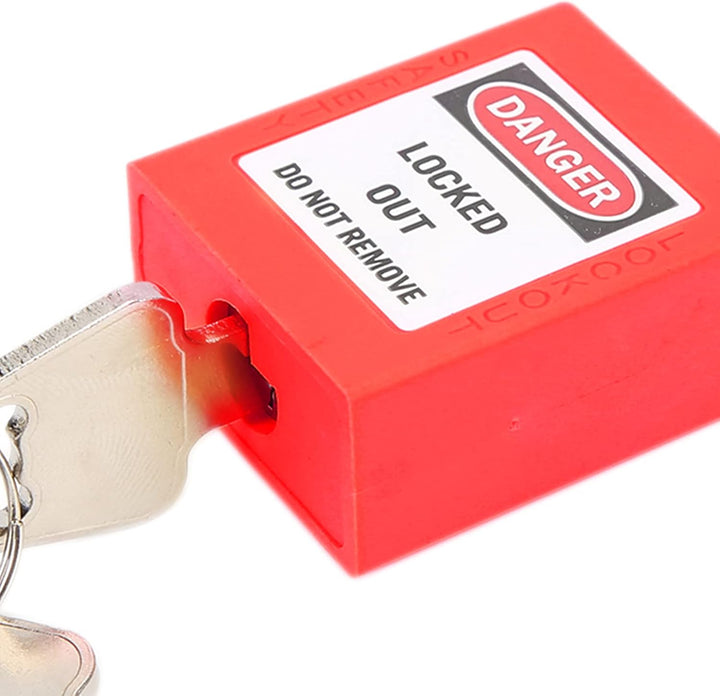 Lockout Tagout Sicherheitsvorhängeschloss, 10 Stück 38mm Nylon PA Isoliert Staubdicht mit Schlüsseln