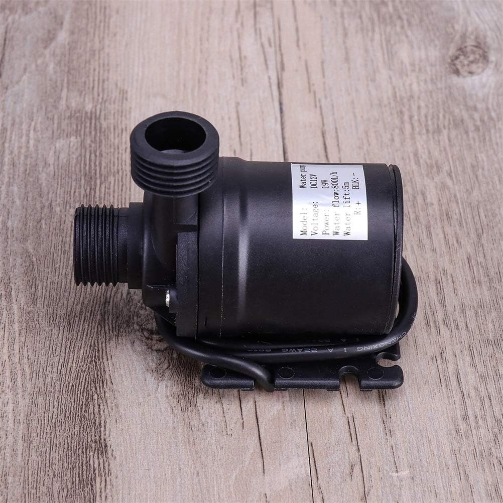 hihey DC 12 V 800 l/h 5 m Wasserpumpe, bürstenlos, für Wasserkreislaufsystem, Solarzirkulationssyste