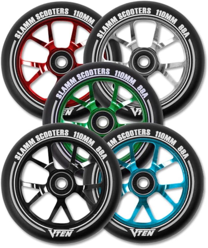 Slamm Scooters V-Ten II Räder, Unisex, Erwachsene, Unisex, SL582 110 mm grün, 110 mm grün