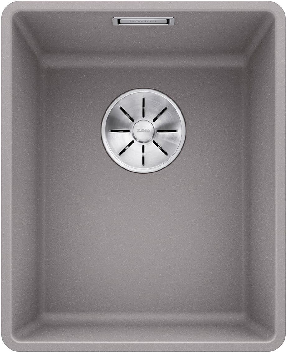 BLANCO SUBLINE 320-F – Flächenbündige Granitspüle aus SILGRANIT für 40 cm breite Unterschränke – gra