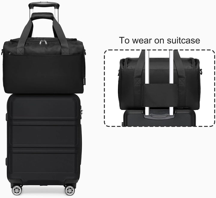 KONO Gepäcksets 2 Teilig Kofferset Leicht Hartschale 55cm Kleiner Koffer mit Rollen Handgepäck Set m