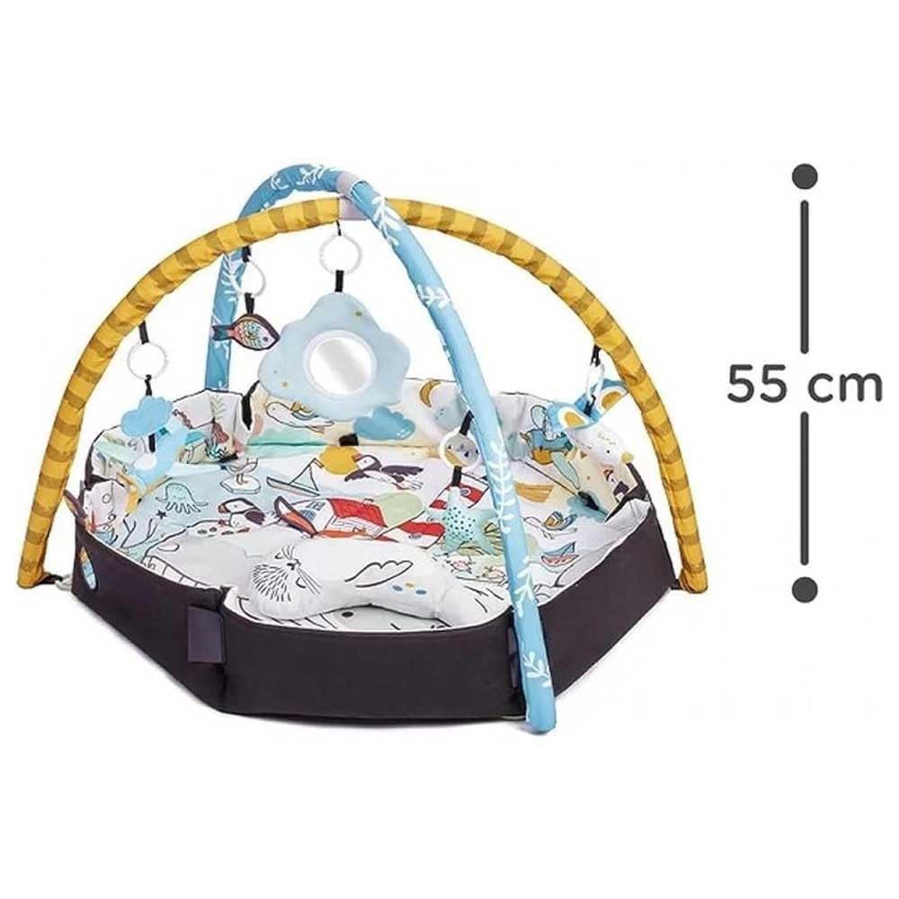 Kinderkraft SMARTPLAY SEA Spieldecke, Erlebnisdecke, Spielmatte mit Spielbogen, Krabbeldecke, Spielz