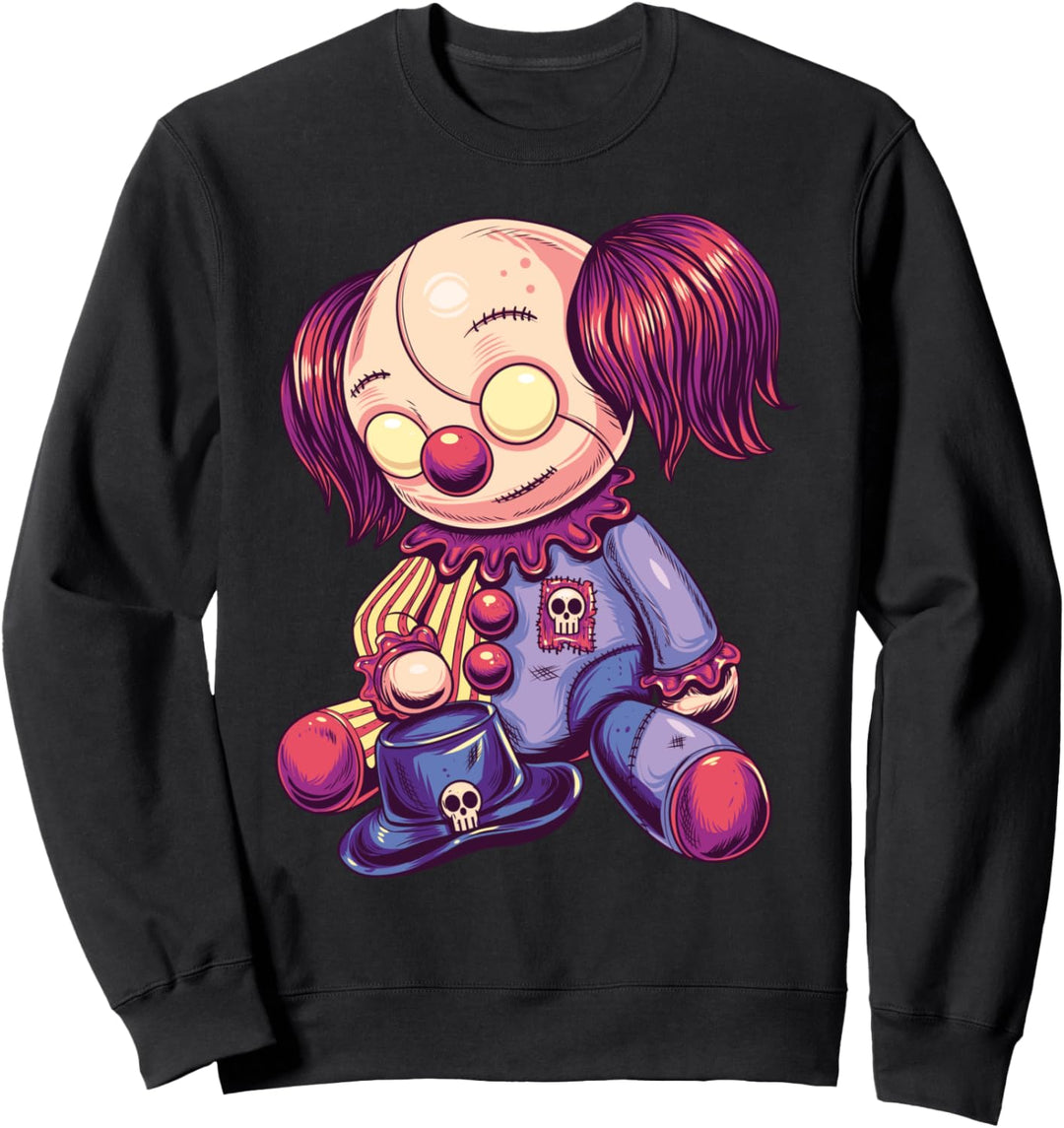 Pastel Goth Creepy Clown Doll Japanese Anime Kawaii Menhera Sweatshirt