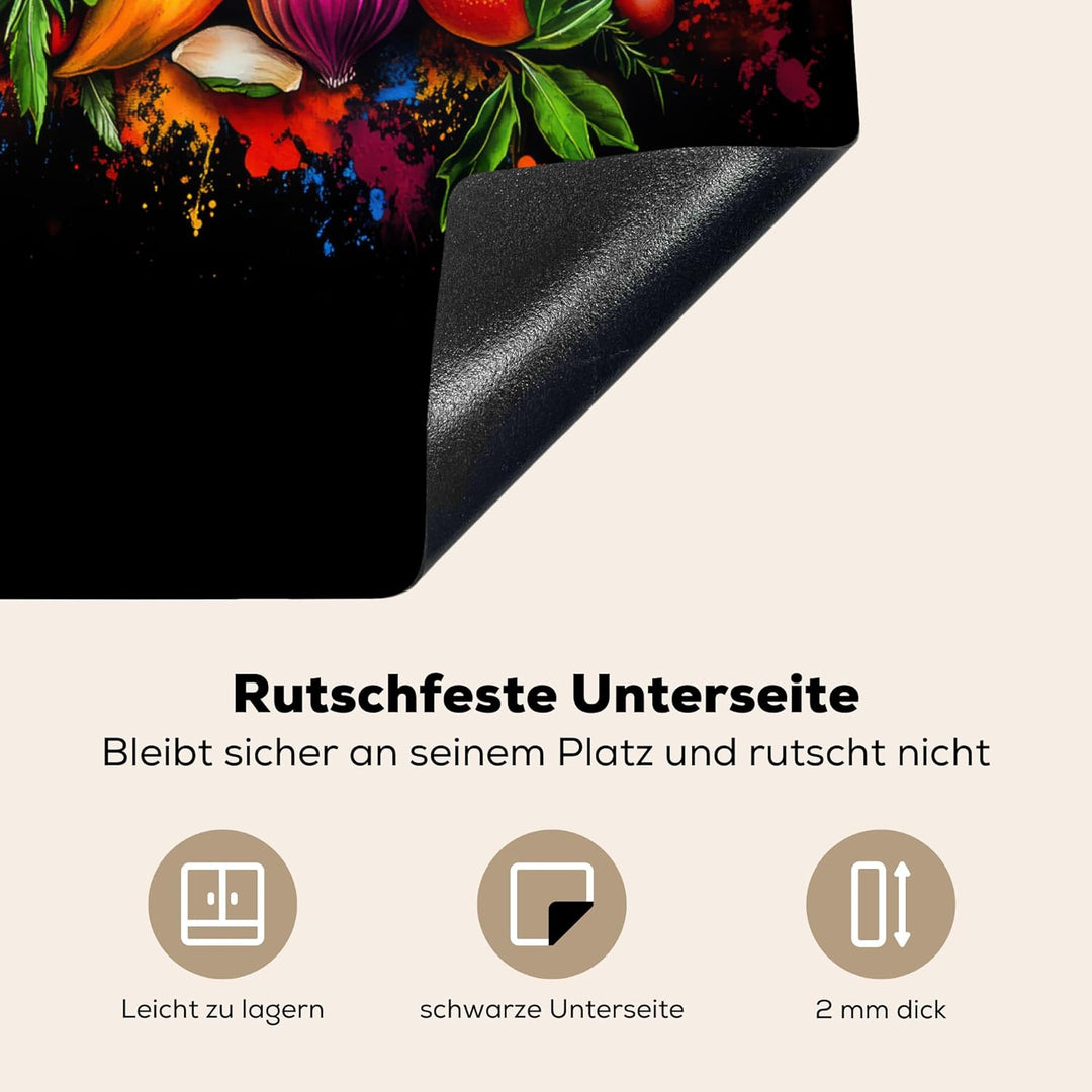 KitchenYeah© Herdabdeckplatte 59x51 cm Einteilig Induktionsmatte Küche Abdeckung Ceranfeld Herd Abde