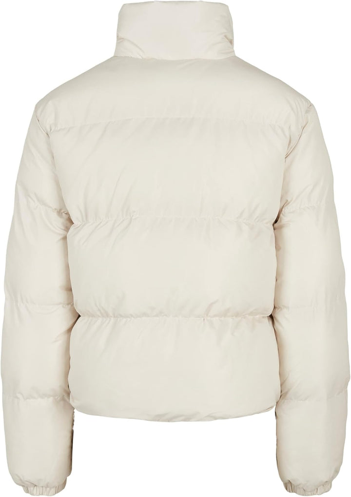 Urban Classics Damen Ladies Short Peached Puffer Jacket L whitesand, L whitesand