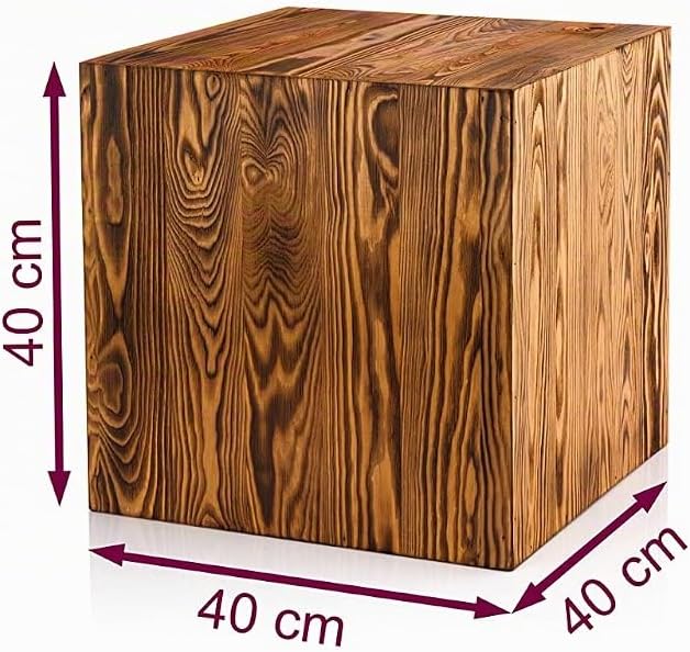 DECOKTIVO Holzsäule, Rustikale Dekosäule, Baumstamm Deko, Bodenwindlicht Ständer, Blumensäule Holz,