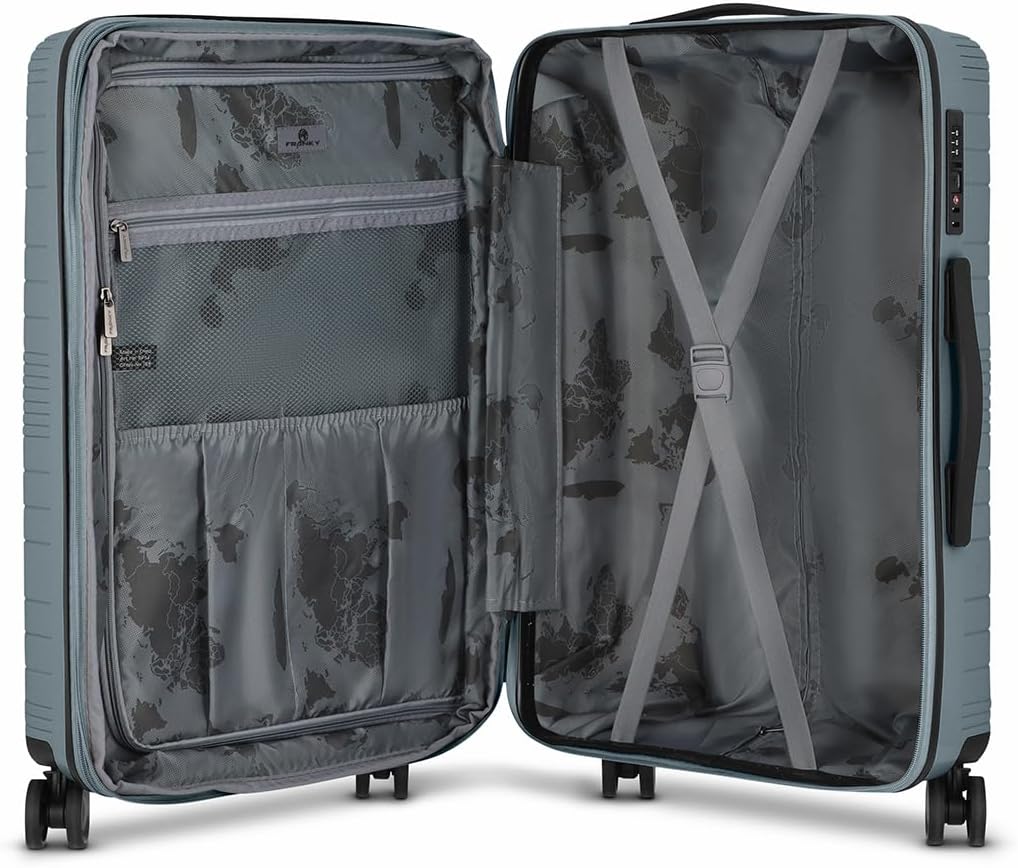Franky Dallas 3.0 Hartschalen-Koffer gross | Reisekoffer - Trolley ausgestattet mit 4 Rollen, einem