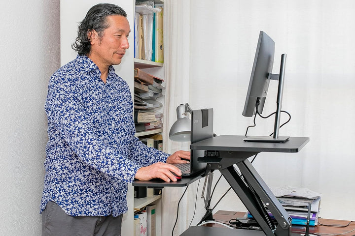 UPdesk One - Schreibtischaufsatz höhenverstellbar für Laptop & PC - Schreibtischerhöhung - Stehpulta