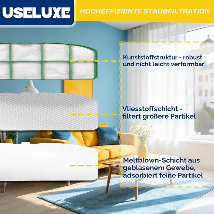 12 Stück VK200 Staubsaugerbeutel und 4 VK200 Fliter für Vorwerk VK200 FP200, aus Vliesstoff vk200 ba