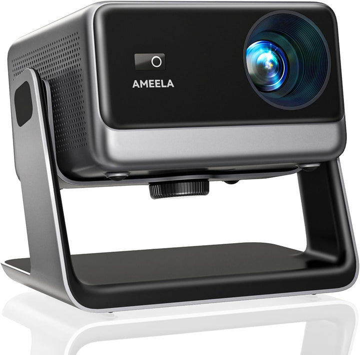 30000 Lumen Beamer AMEELA 1080P Beamer mit WiFi und Bluetooth, Autofokus/Trapezkorrektur 100,000+ Ap