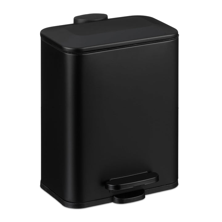 Relaxdays Mülleimer Bad, 5 l, Kosmetikeimer mit Soft-Close, matte Optik, entnehmbarer Inneneimer, Tr