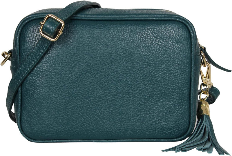 AmbraModa GLX8 - Damen Handtasche Umhängetasche Schultertasche Handytasche aus genarbtem Rindsleder