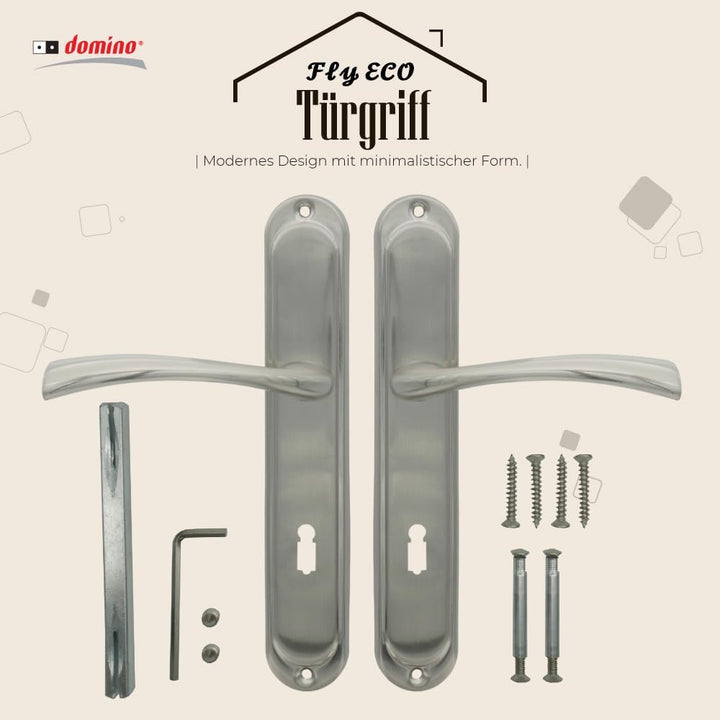 domino Türgriff, Drückergarnitur für Zimmertüren, Türdrücker-Set, Türklinke, Türbeschläge, Innentür