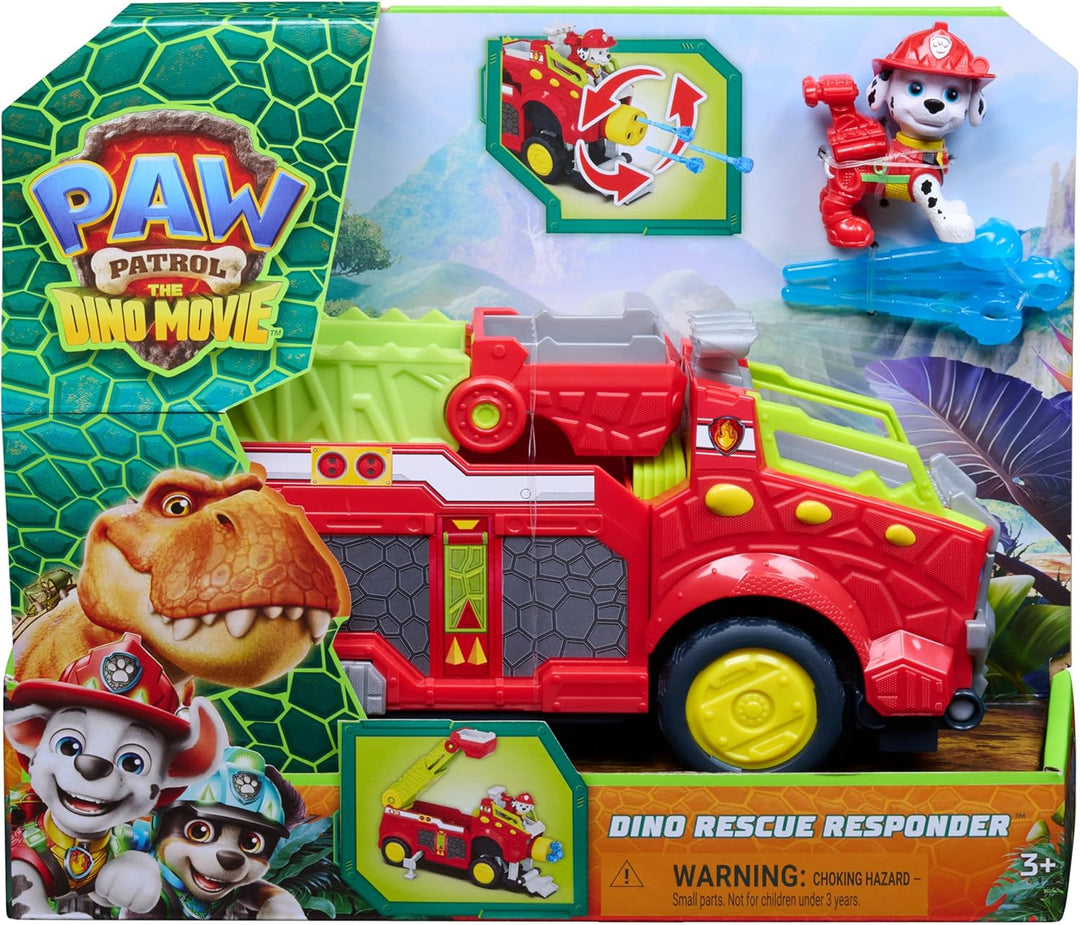 PAW PATROL: Der Dino Film, Marshalls extragrosses Dino-Rettungs-Feuerwehrauto, 26cm Fahrzeug inkl. M