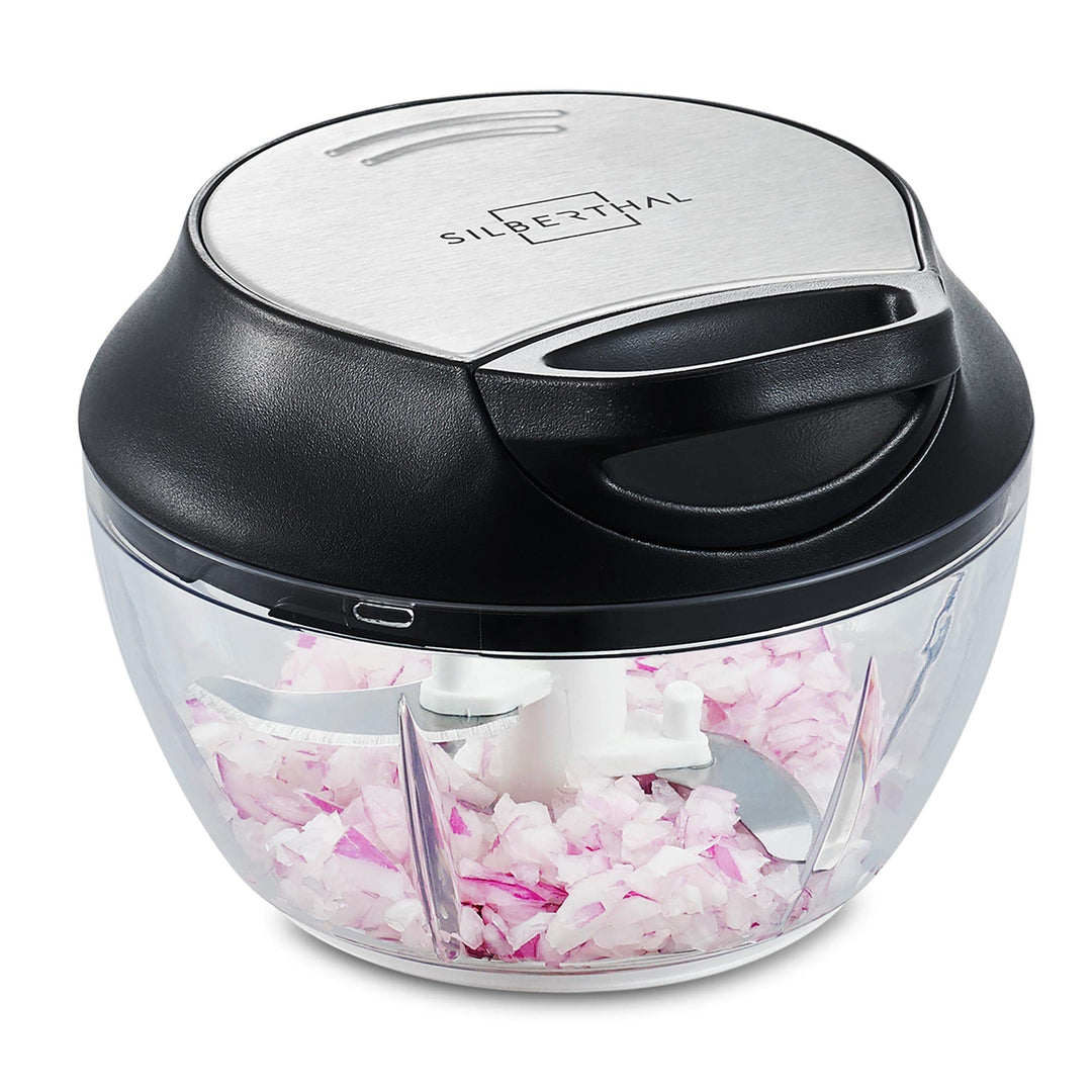 SILBERTHAL Zwiebelschneider für Gemüse, Kräuter, Nüsse, Sahne - 500 ml - Multizerkleinerer mit Seilz