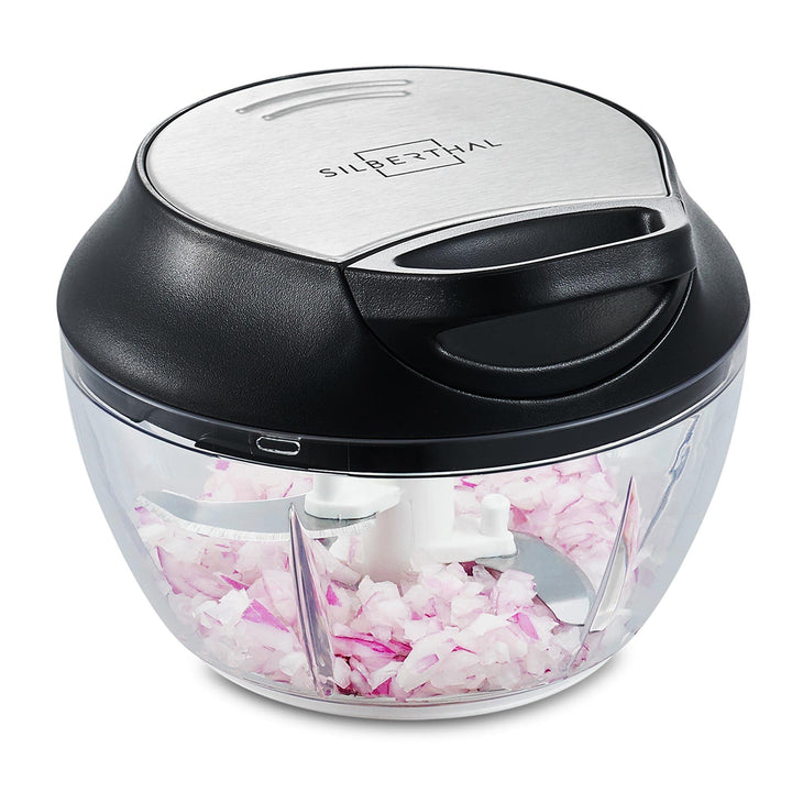 SILBERTHAL Zwiebelschneider für Gemüse, Kräuter, Nüsse, Sahne - 500 ml - Multizerkleinerer mit Seilz