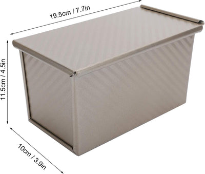 Backform mit Deckel, Toastbrotform Brotbackform Kohlenstoffstahl Brot Kuchen Backen Rechteck Laib Pa