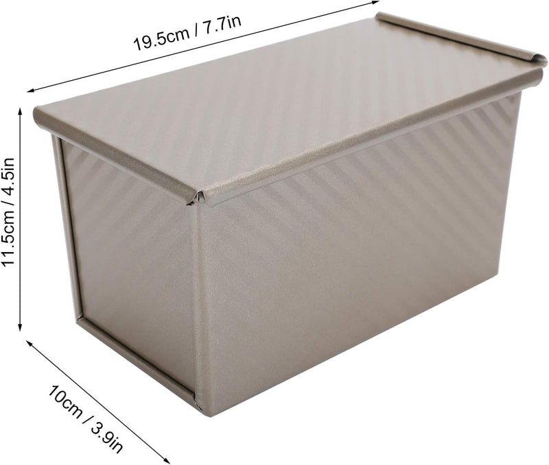 Backform mit Deckel, Toastbrotform Brotbackform Kohlenstoffstahl Brot Kuchen Backen Rechteck Laib Pa