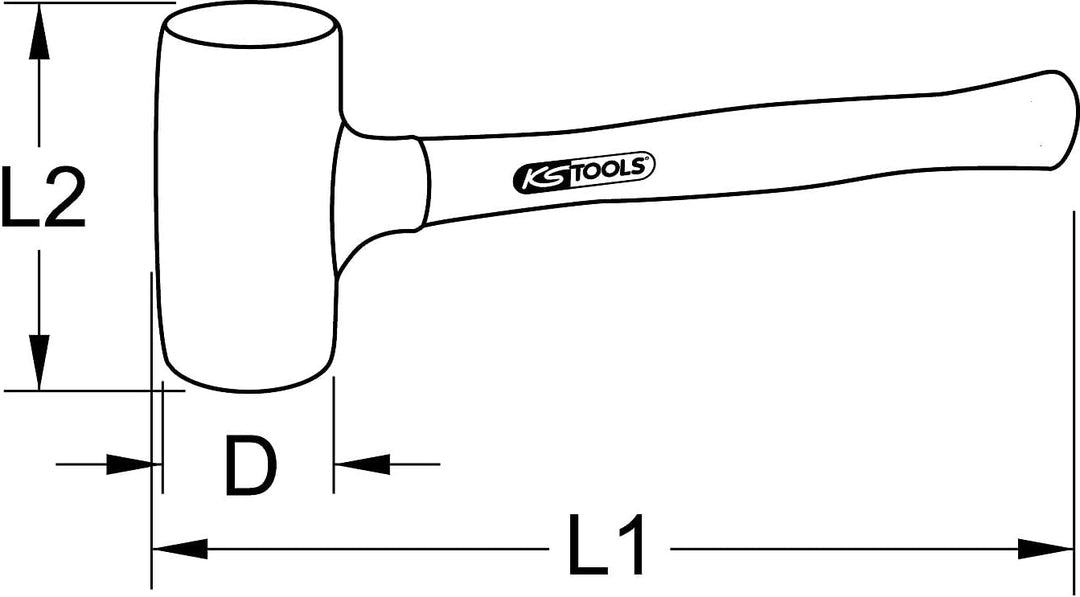 KS Tools 140.5254 Rückschlagfreier Schonhammer, 560g