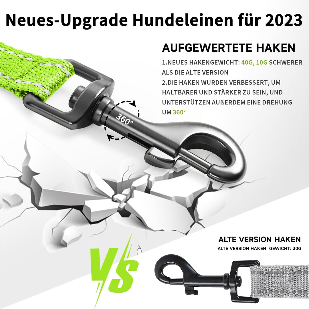 Demigreat Schleppleine für Hunde, 3m / 5m / 10m / 15m / 20m Robuste Lange Hundeleine Reflektierend T
