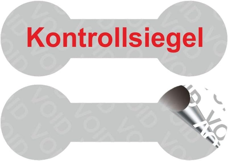 VOID Sicherheitsetiketten"Kontrollsiegel" auf Rolle - 60 x 20 mm (Rot - 500 Stück), Rot - 500 Stück