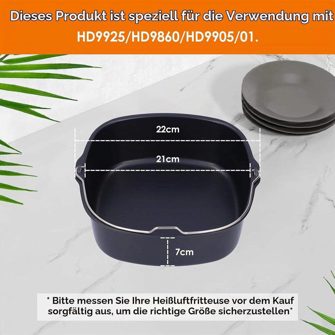 Air Fryer Back Kit, Heissluftfritteuse Zubehör Grill Master Accessory Kit, Antihaft Airfryer Zubehör