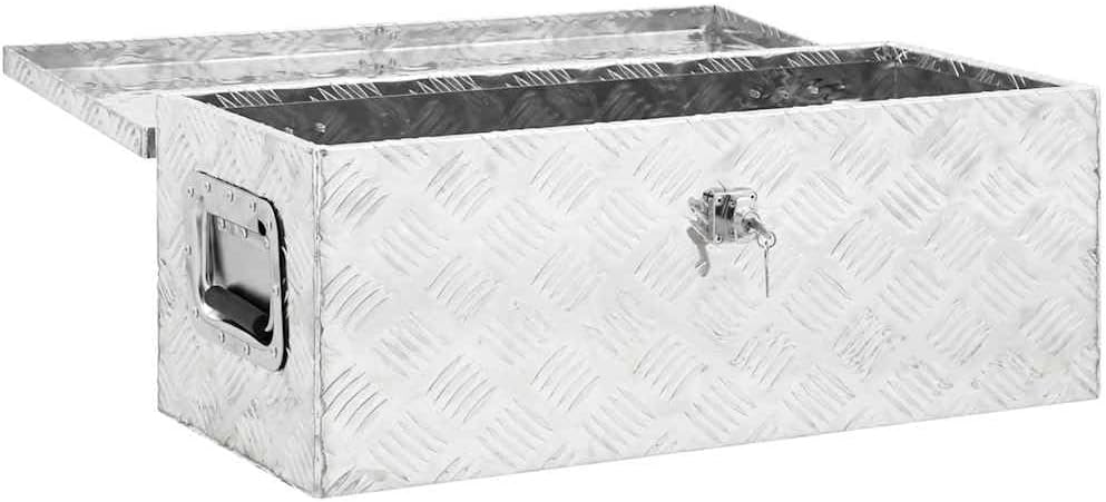 vidaXL Aufbewahrungsbox Aluminiumkoffer Aluminiumbox Lagerbox Lagerkiste Transportkoffer Transportki