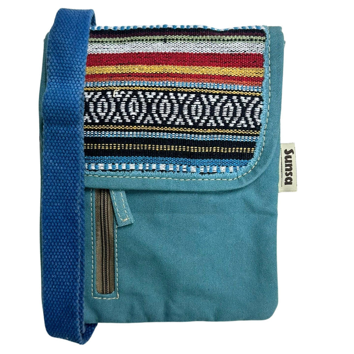 Sunsa Damen Umhängetasche. Nachhaltige Crossover Tasche. Vegane Kleine Messenger Bag mit mehreren Fä