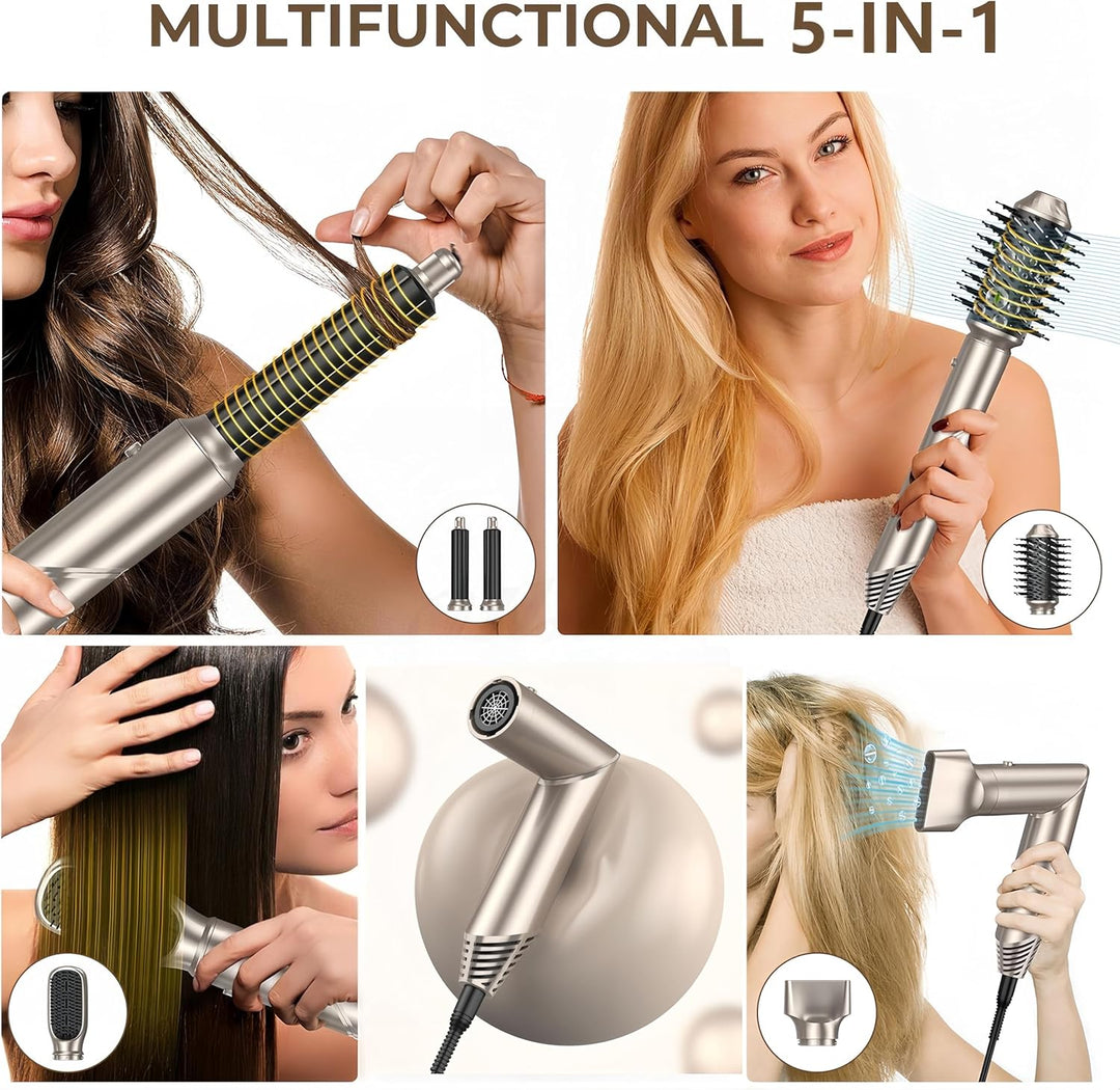 UKLISS Airstyler 5 in 1 mit Luft-Lockenstab Heissluft Hairstyler Multistyler Haarstyler Ionen Haartr