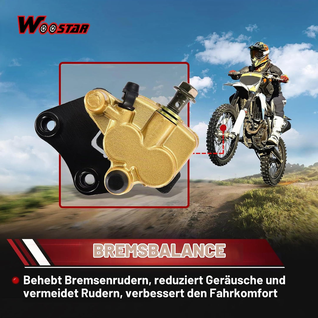 WOOSTAR Hydraulische Bremssattel Vorne Ersatz für 90ccm 110ccm 125ccm Taotao Peace SSR SDG Lifan Dir