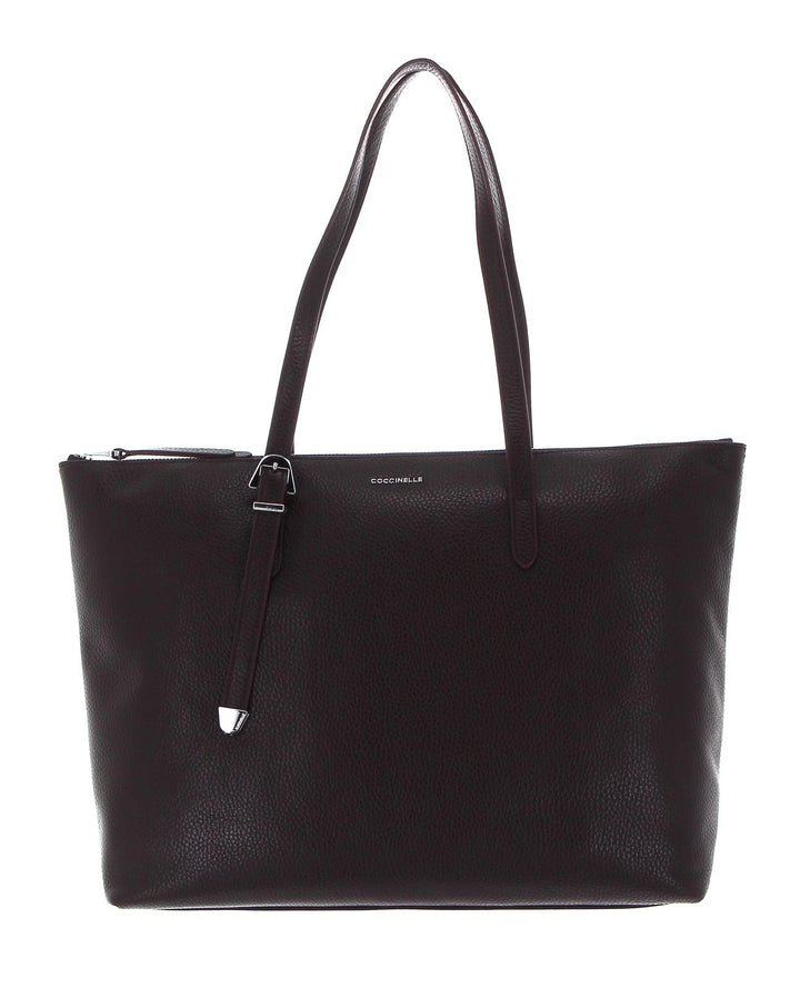 Coccinelle Leder Schultertasche Gleen Handbag Darkbrown, Darkbrown