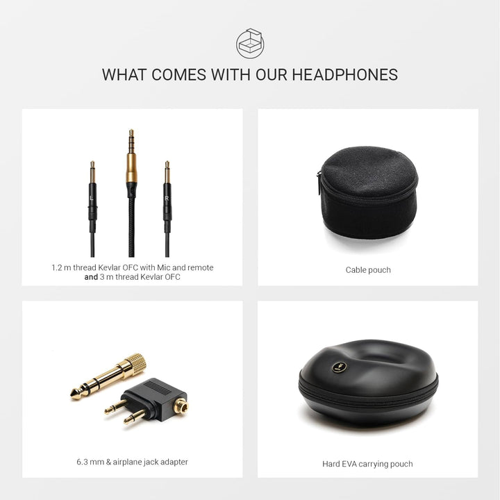 Meze 99 Classics Walnut Gold Audiophiler Over-Ear Kopfhörer, hochwertigen Materialien und hohem Waln