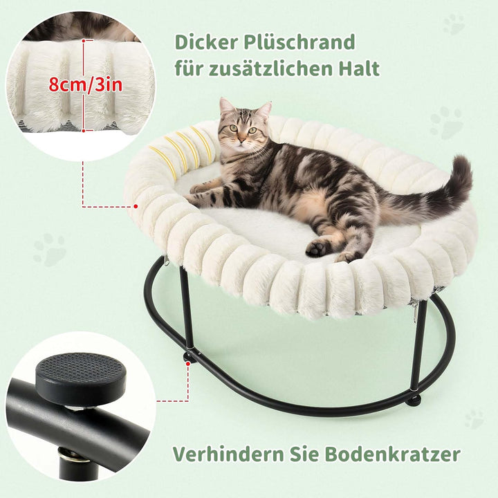 GUUSII HOME Erhöhtes Katzenbett katzenhängematte für Grosse Katzen Bett Katzenliege Kätzchen Hängema