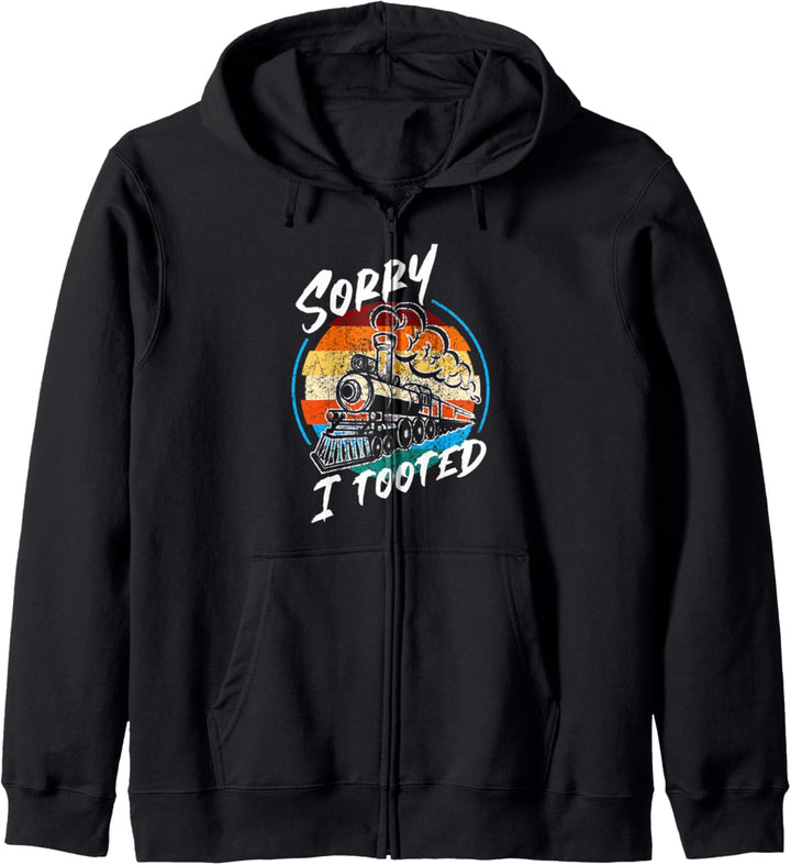 Sorry I Tooted Retro Vintage Zug Kapuzenjacke