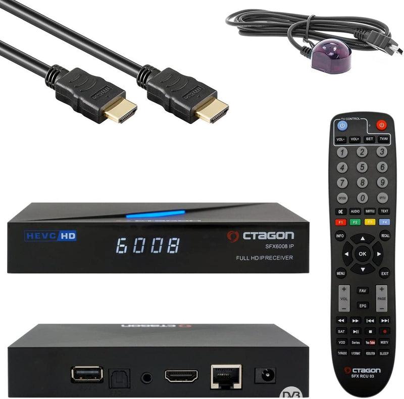 Octagon SFX6008 IP Full HD IP-Receiver (Linux E2 & Define OS, 1080p, H.265 HEVC, HDMI 1.4b, USB 2.0,