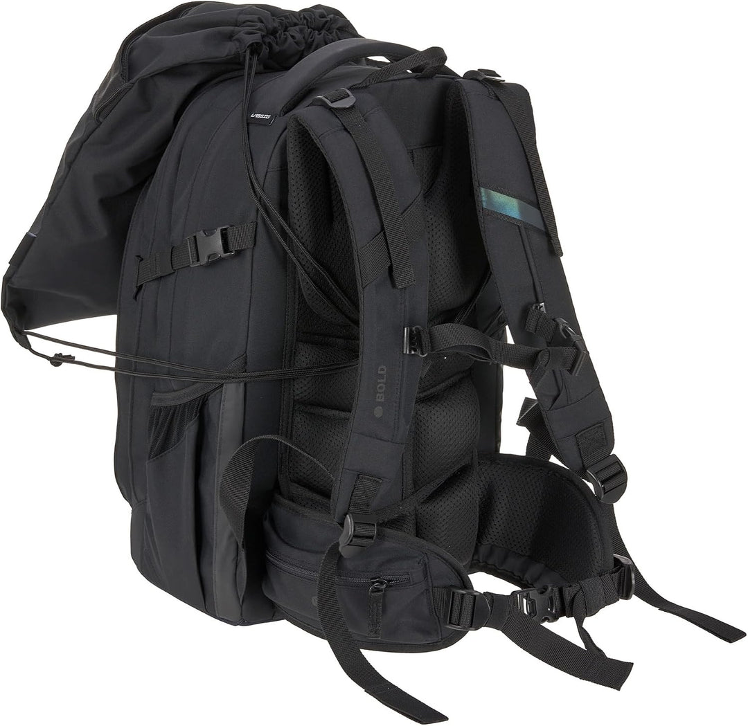 BOLD Lässig Kinder Turnbeutel Sportbeutel mit Rucksackfunktion/School String Bag Bold black Schwarz,