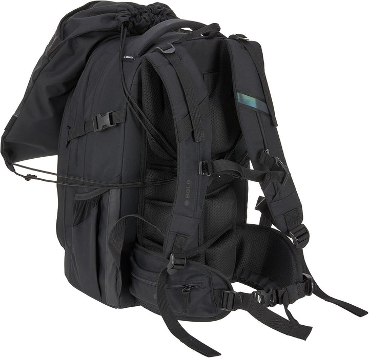 BOLD Lässig Kinder Turnbeutel Sportbeutel mit Rucksackfunktion/School String Bag Bold black Schwarz,
