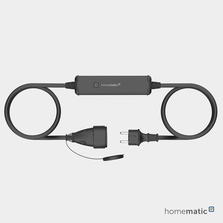 Homematic IP Access Point 2, anthrazit + Schalt-Mess-Kabel – aussen, Smart Home, steuert Gartenlampe