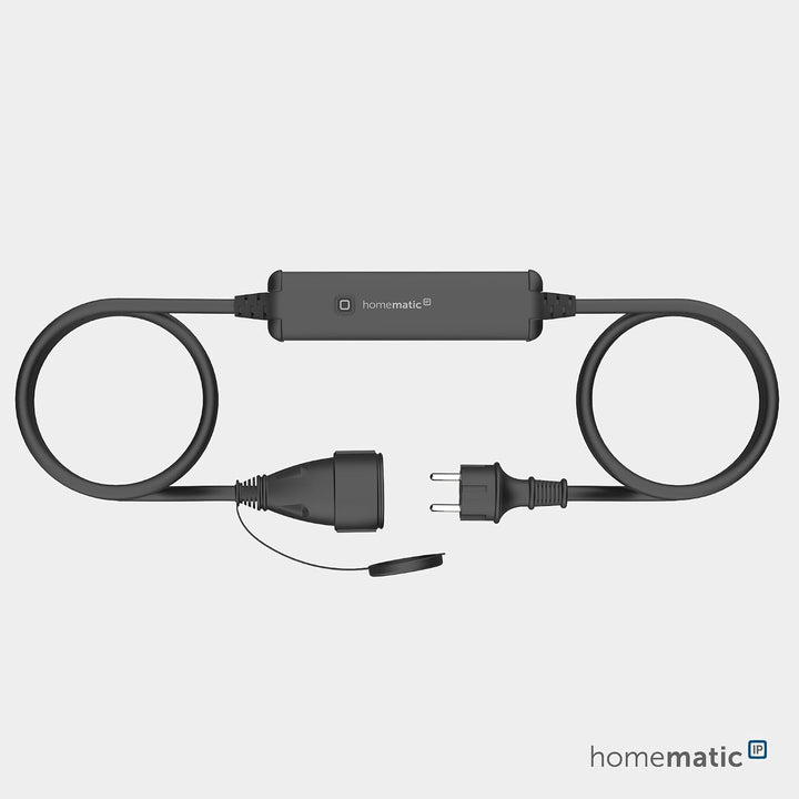Homematic IP Access Point 2, anthrazit + Schalt-Mess-Kabel – aussen, Smart Home, steuert Gartenlampe
