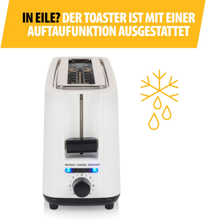 Tristar Langschlitz Toaster, 7 Bräunungsstufen, Aufwärmfunktion, Auftaufunktion, Liftfunktion, Zentr